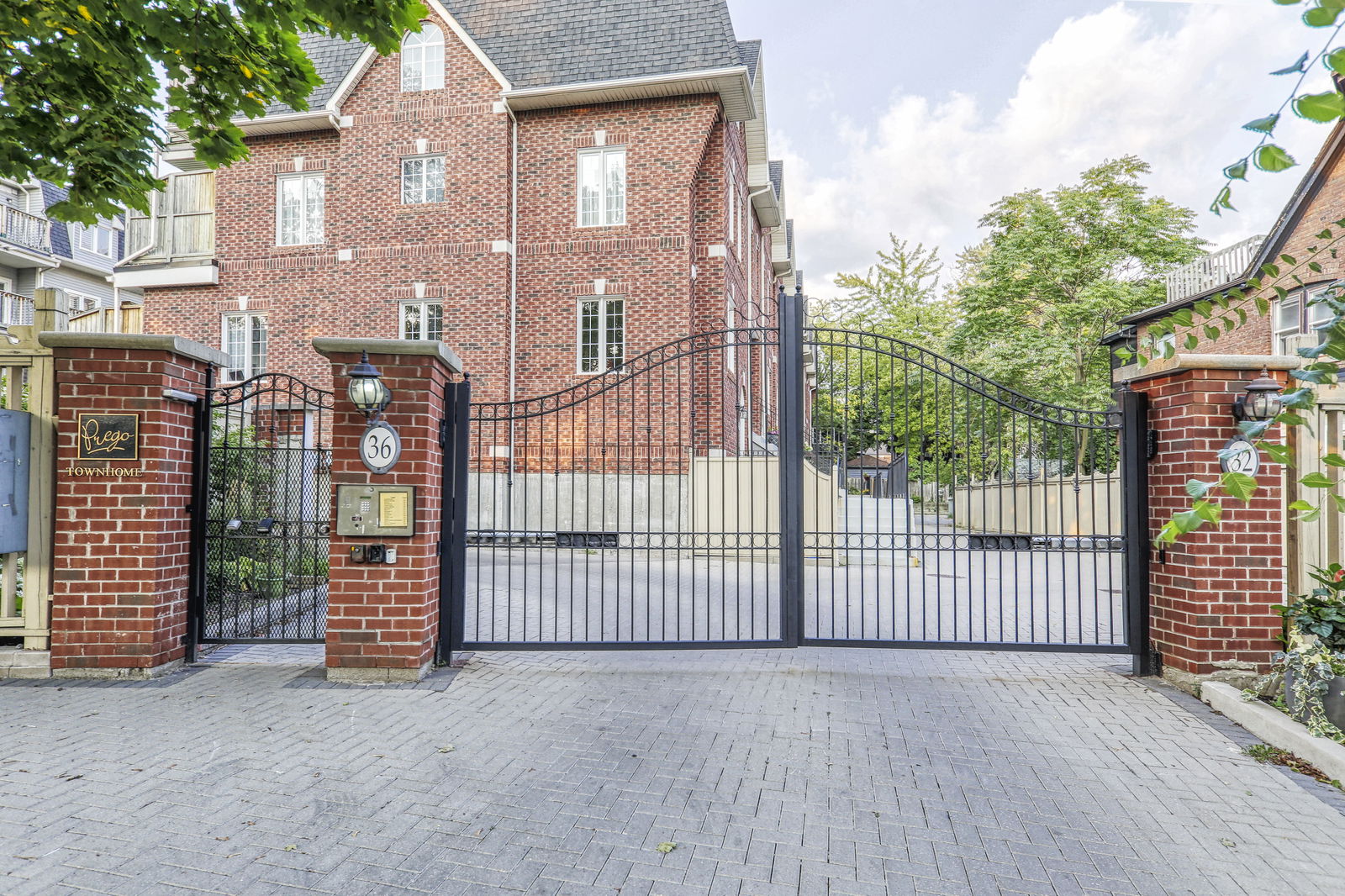 Gate Entrance — Prego Townhomes II, West End, Toronto