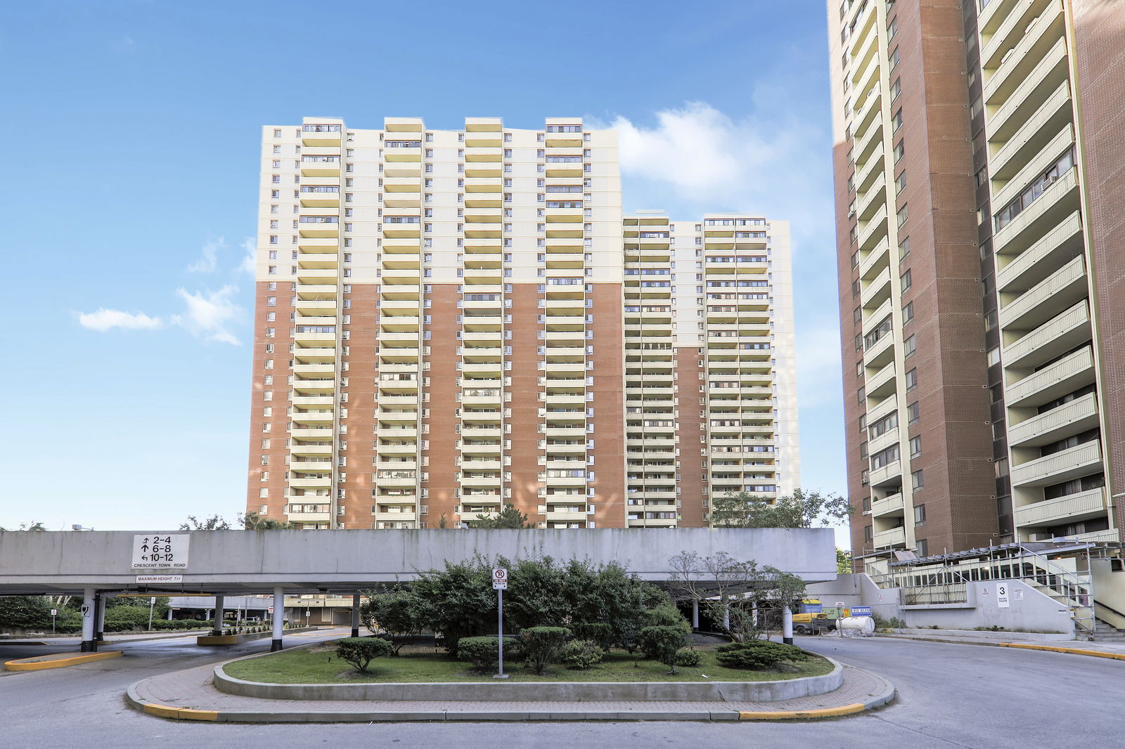 Exterior Facade — Crescent Town Condos, East York, Toronto