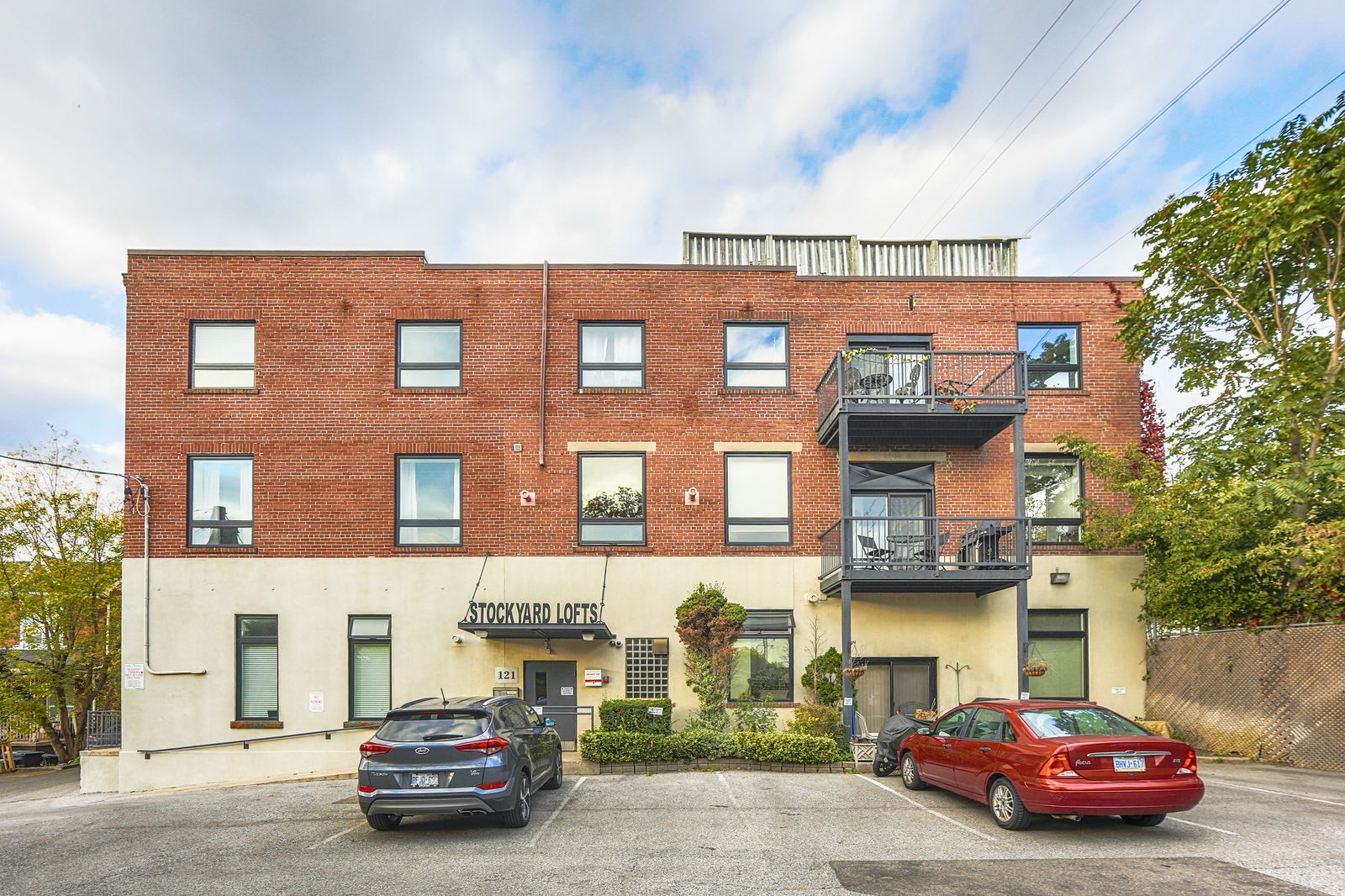 Exterior Facade — Stockyard Lofts, West End, Toronto