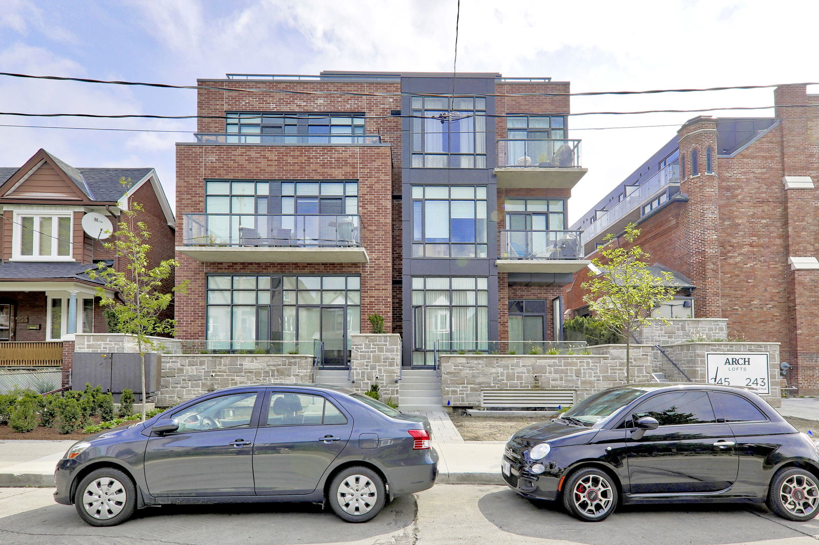 Exterior Facade — Arch Lofts, West End, Toronto