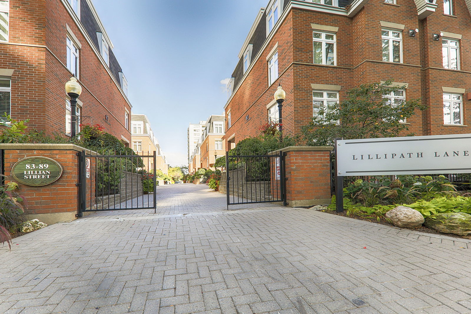 Gate Entrance — Redpath Townhomes, Midtown, Toronto