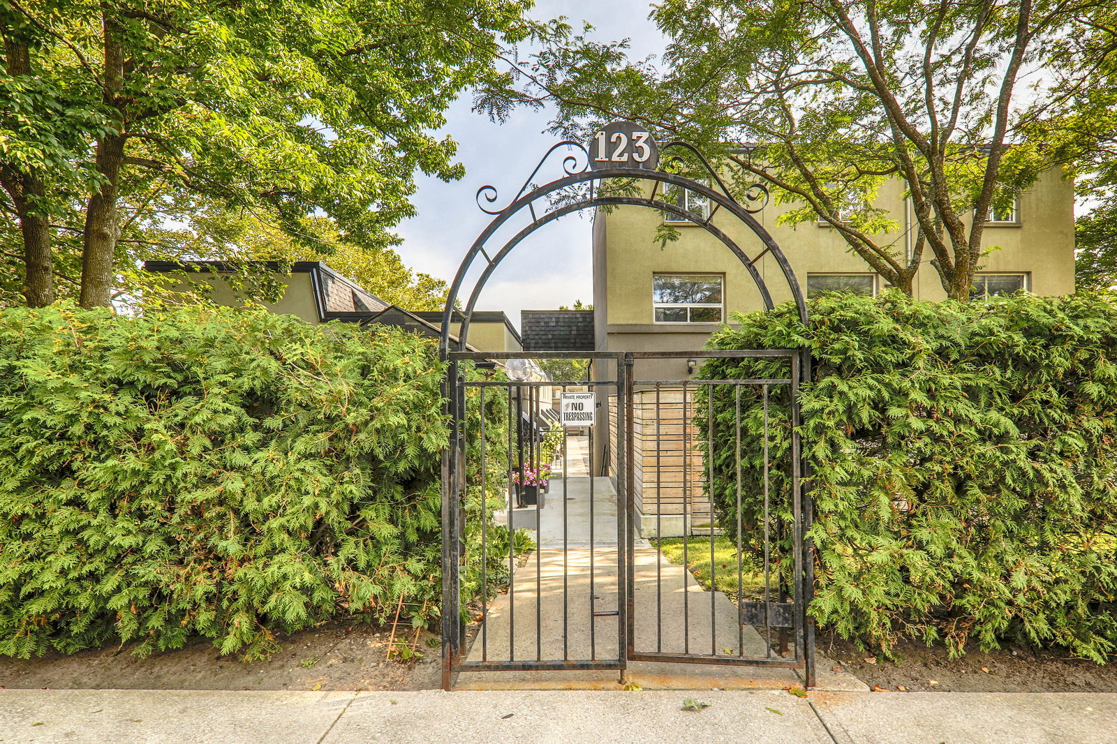 Gate Entrance — Strathcona Mews, East End, Toronto