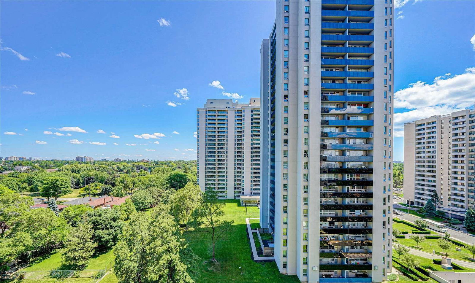 Exterior Side — Briar Hill Towers, York Crosstown, Toronto