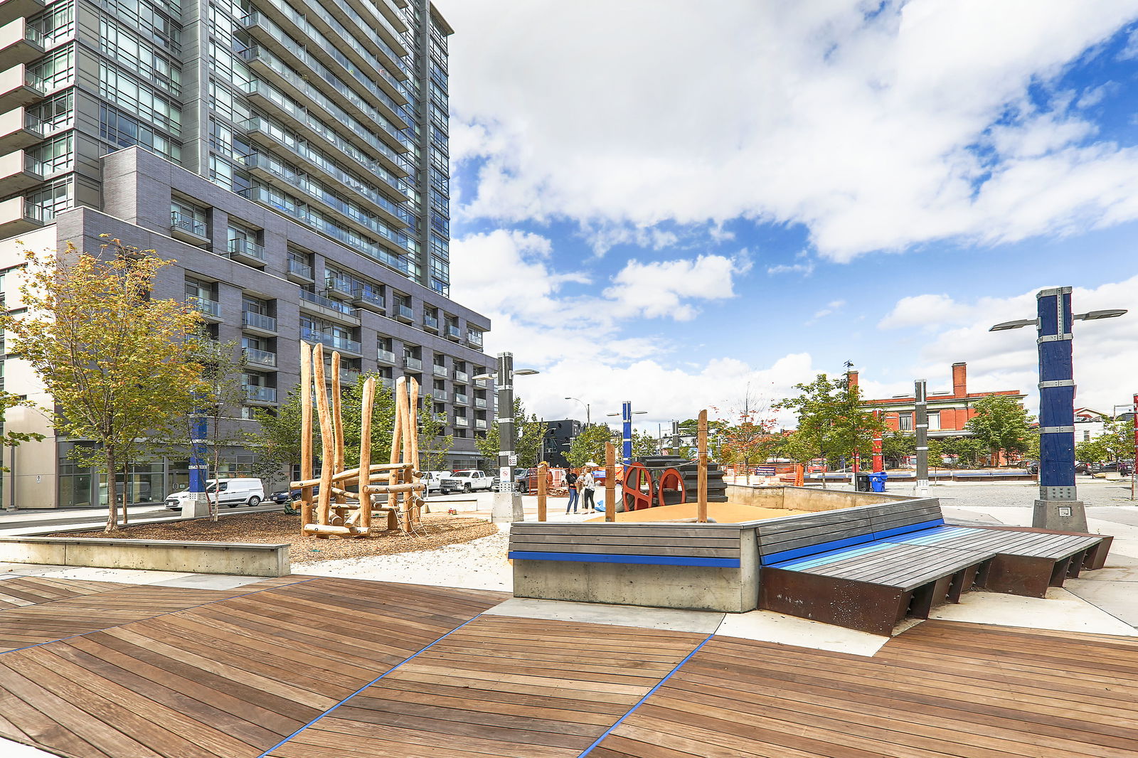 Playground — Edge on Triangle Park, West End, Toronto